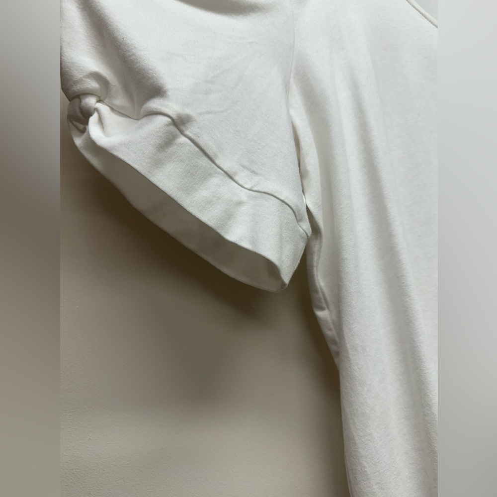 Talbots plus 1X White Relaxed V-Neck Short Sleeve Tee - Picture 4 of 7